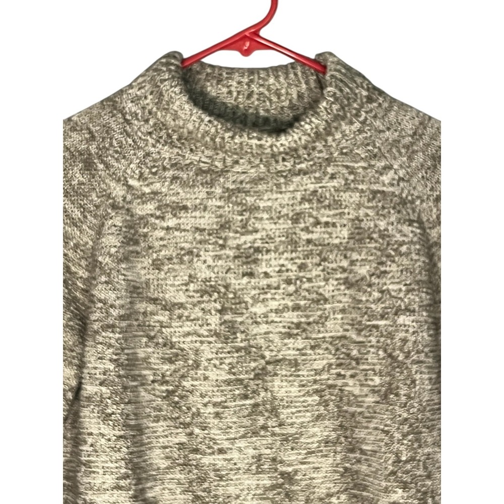 Madewell‎ Heather Taupe Raglan Turtleneck Sweater Boxy Oversized Cotton Blend XS - Picture 4 of 5